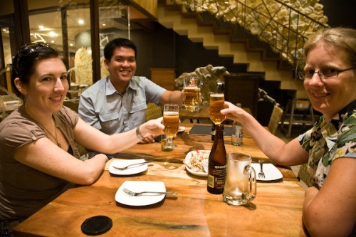 Hanging out with Megan and Mike in Manila (we were trying to find somewhere to watch a Tour de France stage) but gave up and drank beer instead.